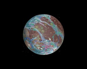 The global map incorporates imagery from NASA's Voyager 1 and 2 spacecraft and NASA's Galileo spacecraft.  Image: USGS Astrogeology Science Center/Wheaton/NASA/JPL-Caltech.